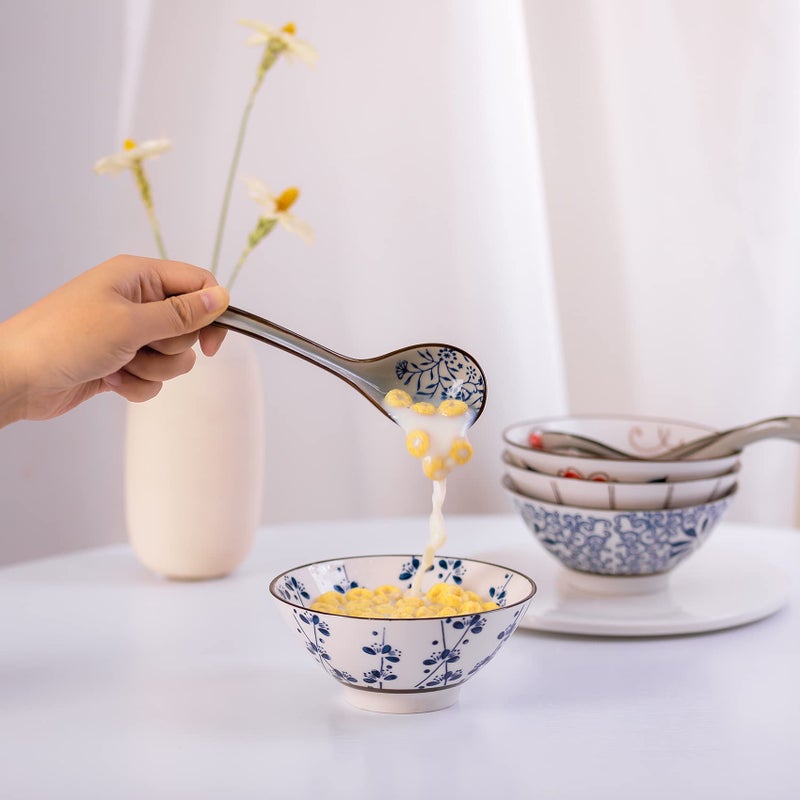 Sisims 4 pieces Hand-crafted Japanese style Ceramic Soup Spoon(gift boxes Including) - Image 4